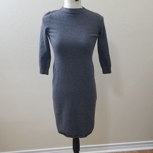 Talbots wool grey 3/4 sleeve dress